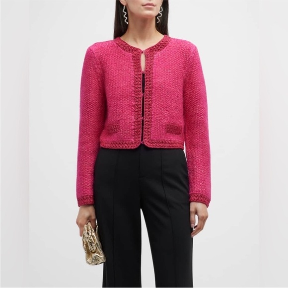 ALICE + OLIVIA Noella Pink Cardigan - Picture 3 of 10